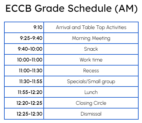 AM Schedule-ECCB
