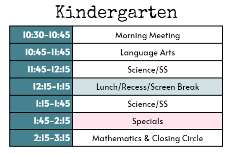 K Schedule